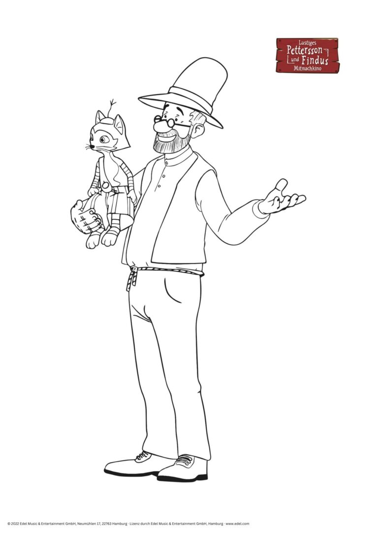 Pettersson und Findus Ausmalbild